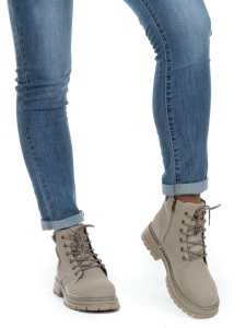 01-P8305-3 GRAY/BEIGE Ботинки демисезонные женские (натуральная кожа)