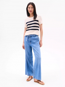 High-Rise Medium Wash Wide Leg Jean