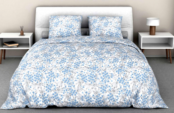 Комплект постельного белья Лазурь голубой бязь