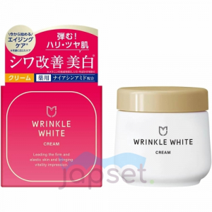 Meishoku Wrinkle White Cream Увлажняющий и отбеливающий крем против морщин, с ниацинамидом, 50 гр