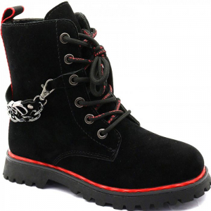 X828-1 черн Ботинки деми для девочек (31-36)/8