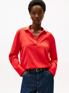 Stretch V-Neck Pullover Shirt