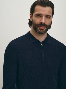 Джемпер-поло с шерстью мериноса