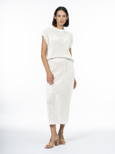 Ажурная юбка из хлопковой пряжи