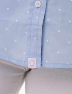 DOT PRINT LONG SLEEVE POPLIN SHIRT