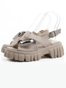 08-XL650-118 BEIGE Босоножки женские (натуральная кожа)