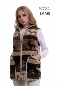 Жилет меховой с воротником 