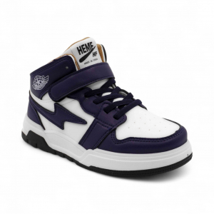 Кроссовки подростковые высокие 4491-2 бело синие