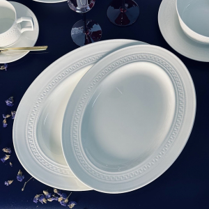 225-049 Овальное блюдо 30,5см МАРСЕЛЬ в под.уп.(х10)Костяной фарфор