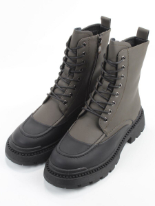 XKL22-127M SWAMP Ботинки зимние женские (натуральная кожа, натуральный мех)