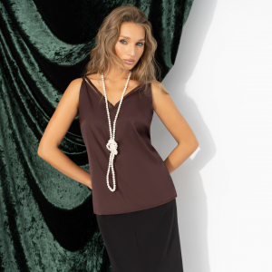 Топ из шелка, Создана для поцелуев (шоколадный)