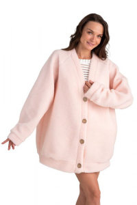 Кардиган ДЛИННЫЙ ТЕДДИ цвет Пудра