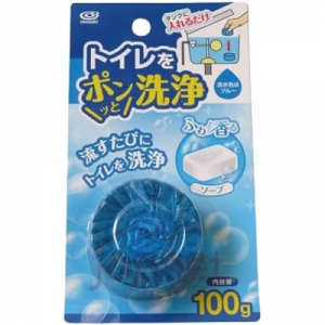 Okazaki Очищающая и дезодорирующая таблетка для унитаза, окрашивающая воду в голубой цвет, 100 гр