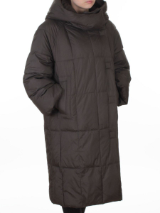 8892 DK. BROWN Пальто зимнее женское (200 гр. холлофайбер)