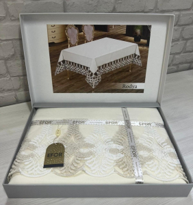 Скатерть EFOR RODYA GARDENYA 160*300 прямоугольная кремовый KREM