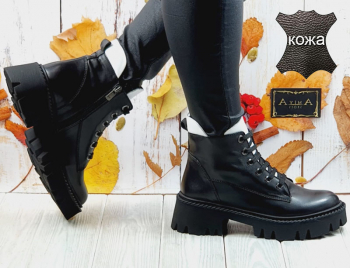 2222 черн Ботинки деми женские (36-40)/6
