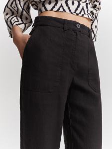 Брюки укороченные изо льна