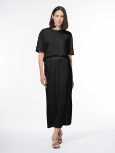 Длинная юбка из плетеного трикотажа с эффектом вязаного