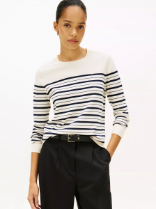 Lightweight Stripe Crewneck Sweater