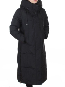 8312 BLACK Пальто зимнее женское (200 гр. холлофайбер)