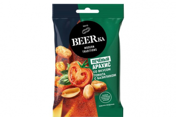 «Beerka», арахис печёный со вкусом томата с базиликом, 90 г