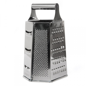 Терка из нержавеющей стали шестигранная ручка из нержавеющей стали 22см 