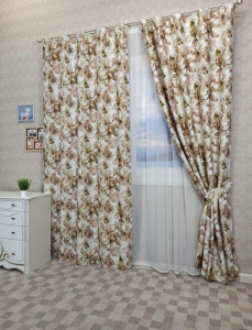 Шторы лен эвелина бежевый