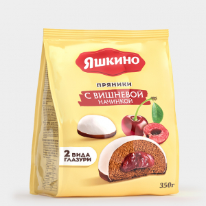 «Яшкино», пряники с вишнёвой начинкой, 350 г