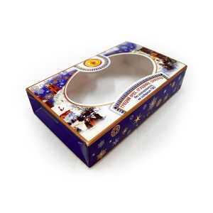 Зимняя подарочная упаковка для пряников весом 130 гр