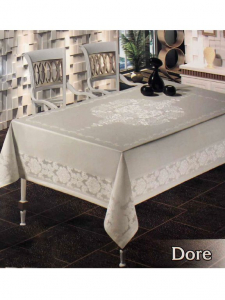 Скатерть EFOR DORE 160*300 прямоугольная кремовый KREM