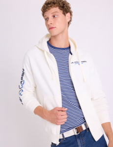 FULL ZIP FLEECE WORDMARK HOODIE