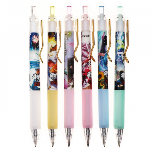 Ручка гелевая автоматическая 0.5 мм синяя «Аниме», МИКС