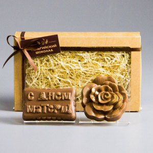 Шоколадные фигурки С днем матери и Роза 2