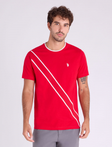DIAGONAL TRICOT TAPE SASH JERSEY T-SHIRT