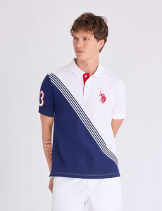 TRICOT SASH COLORBLOCK PIQUE POLO SHIRT