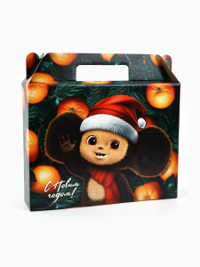 Коробка подарочная «Яркого Нового года!», Чебурашка, 33.5?27.5?7.5 см