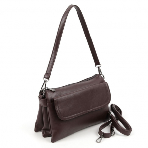 Женская сумка через плечо из эко кожи с пятью отделениями 23/30 Коричневый