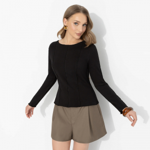 Лонгслив из хлопка, Громкий тренд (оникс)