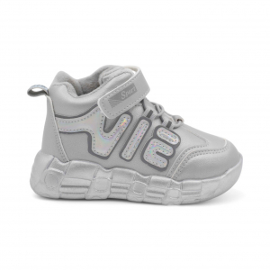 Кроссовки детские высокие В8668-28 серебро