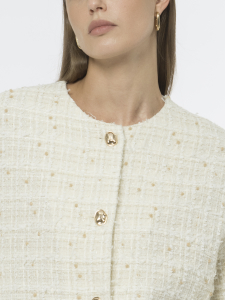 Бомбер из шерстяного твида