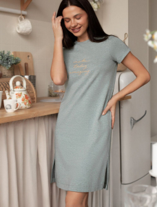 Платье из премиального хлопка с авторским принтом