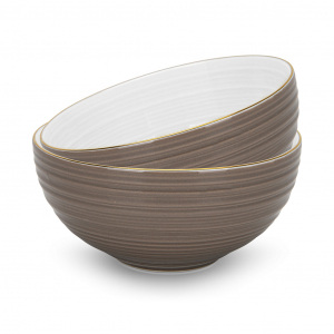 Набор из 2-х мисок 620 мл фарфор Firmina brown