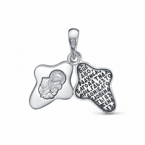 Крест (БМ Вифлеемская) из серебра литье частичное чернение