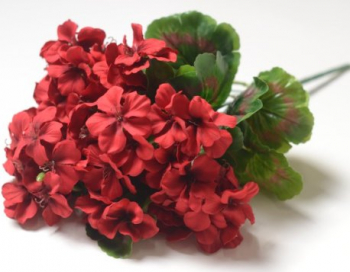 Искусственные цветы, Ветка в букете герань 9 голов (1010237)