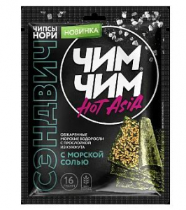 ЧИМ ЧИМ Чипсы нори СЭНДВИЧ с морской солью 16г