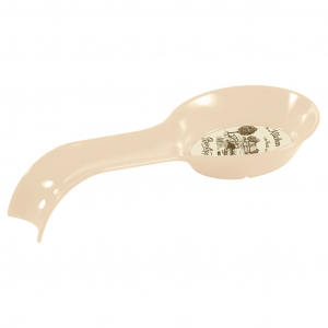 Подставка под ложку пластмассовая 20х8х3,5см, бежевый, с декором, Phibo (Россия)