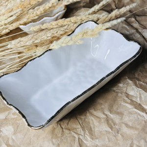 142-014 Прямоугольный салатник 22х6см ОФЕЛИЯ в под.уп.(х16)Фарфор