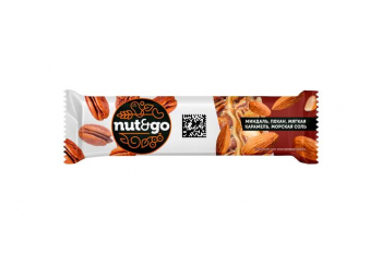 «Nut&Go», батончик с миндалём, пеканом, карамелью, морской солью, 36 г (упаковка 18 шт)