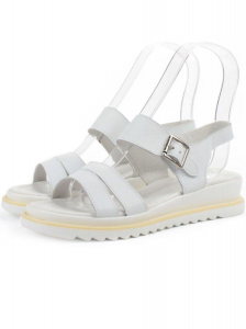 08-PEXL76-1 WHITE Босоножки женские (натуральная кожа)