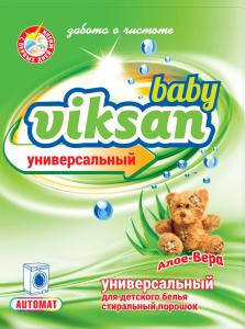 Порошок для стирки автомат Viksan baby Алое вера для детского белья 400г Аквасан/22/ОПТ